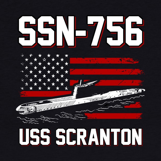 SSN-756 USS Scranton T-Shirt by Zone32